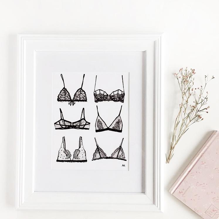 Bra Lingerie Art Print