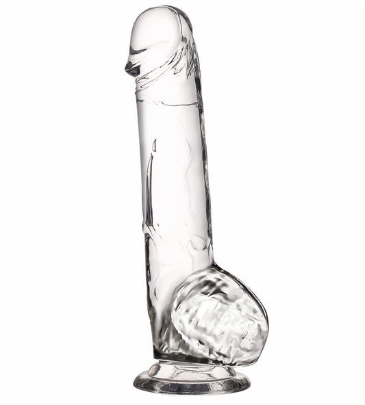 Realistic Dildo 9.5‚Äù Clear Suction Dildo Cup for Hands Free for