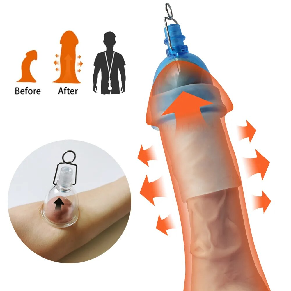 Super Penis Enlargement Extender Vacuum Stretcher Pump Hanger Bigger