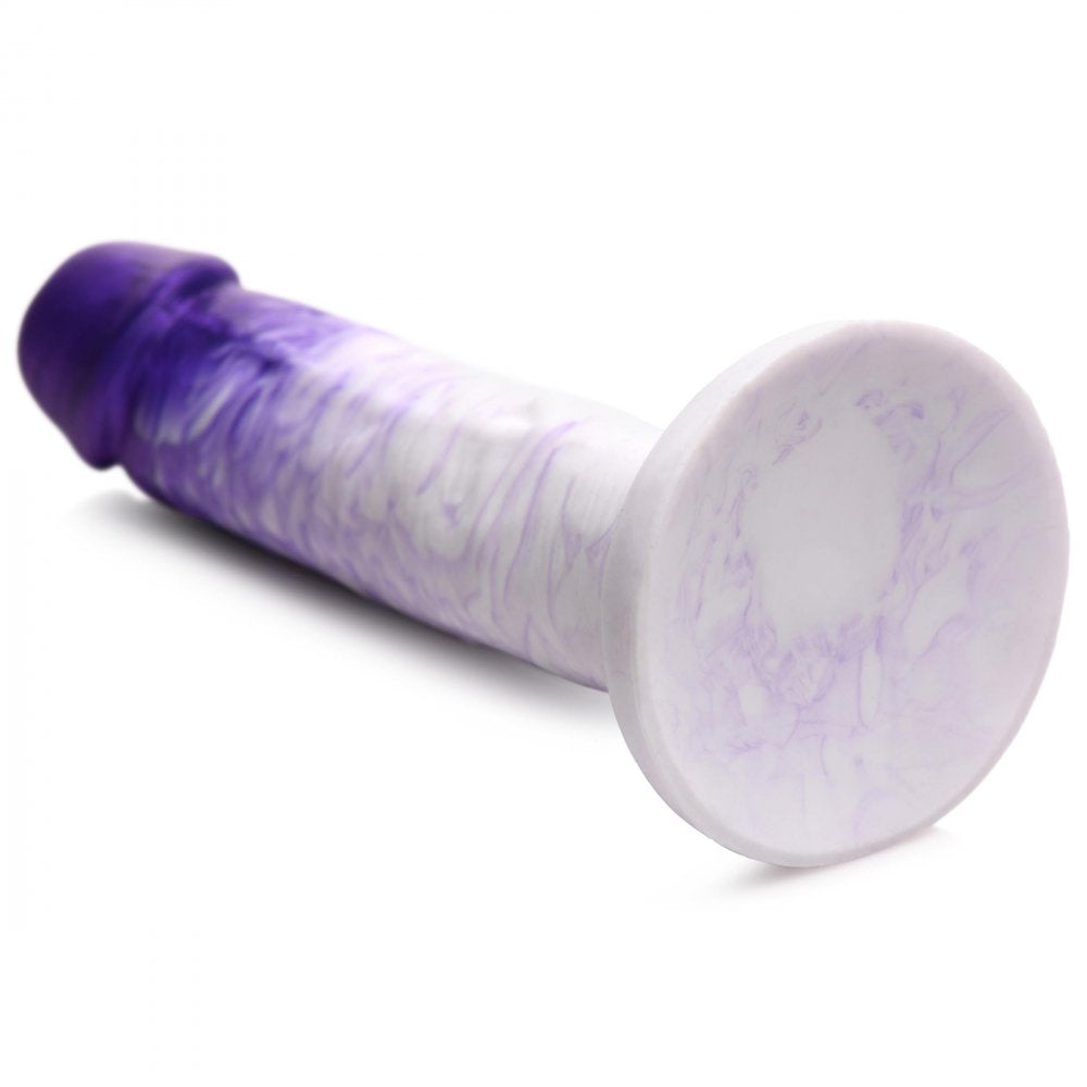 Real Swirl Realistic Silicone Dildo - Purple